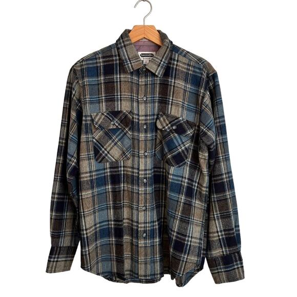 Shelter Bay by Arrow Plaid Shirt Mens Sz M Wool Blend Flannel Vintage Button Up - Picture 11 of 12